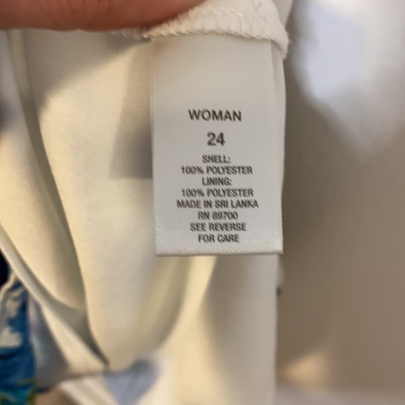 Dressbarn Plus Size Floral Watercolor Dress Sz 24 - Picture 6 of 16